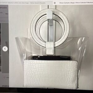 Vince Camuto fabulous bag white and clear alligator bag